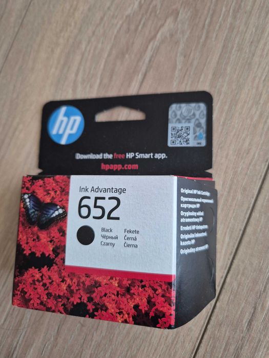 Tusz hp oryginalny 652 czarny nowy ink