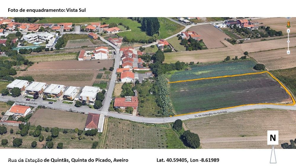 Terreno para construção / 120m frente orientado a Sul / Aveiro a 8min