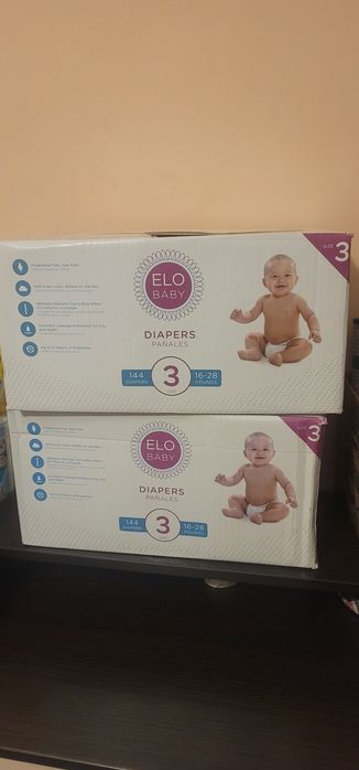 Памперси Elo Baby Diapers 3  7-12кг  144шт в коробці