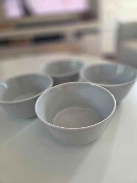 IKEA szare, zimowe miseczki