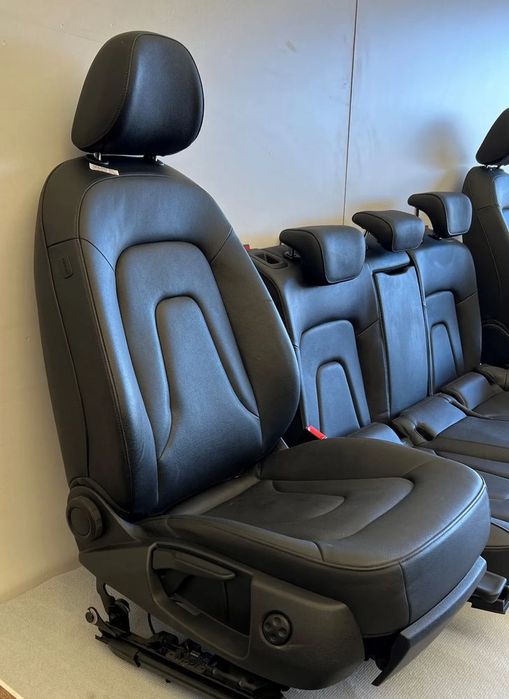 Fotele Kanapa Czarna Skóra Grzanie AUDI A4 B8 Kombi LIFT -2015r
