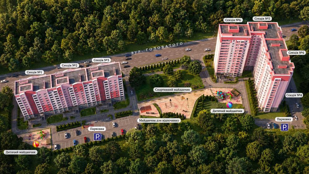 2-к квартира 64,56 м², ЖК Світанок, II кв. 2026, розтермінування