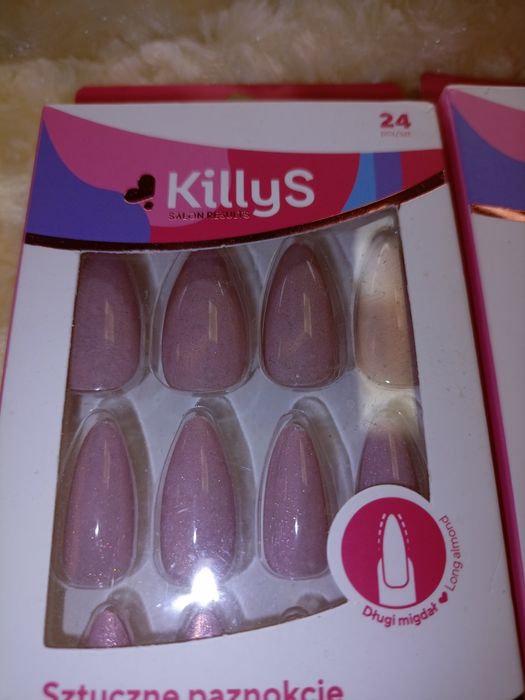 Paznokcie sztuczne x 2 Killys , klej Killys .