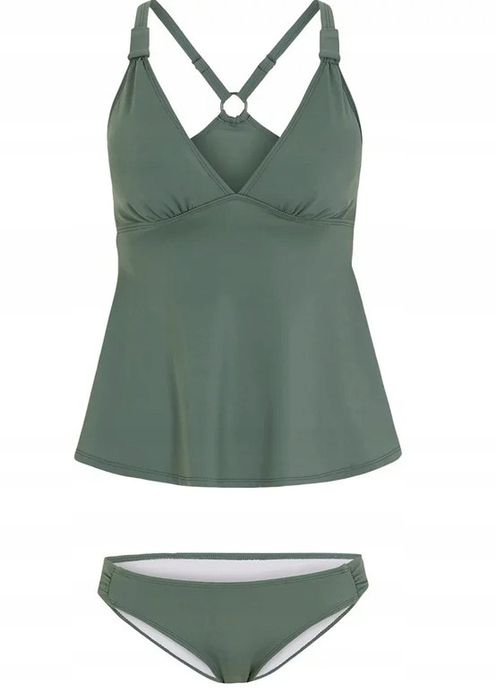 B.P.C tankini oliwkowe z figami r.38