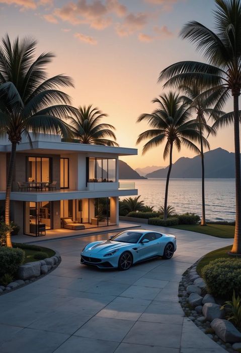 Дом у моря, заезд для машины 9 фонтанта