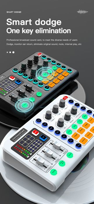 Misturador de Áudio M6 placa de som ao vivo 48v NOVO