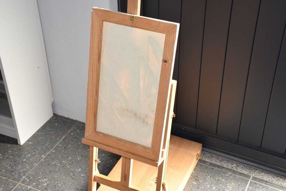 Quadro africano (Angola) pintado a tinta de areia - Máscara – 1997