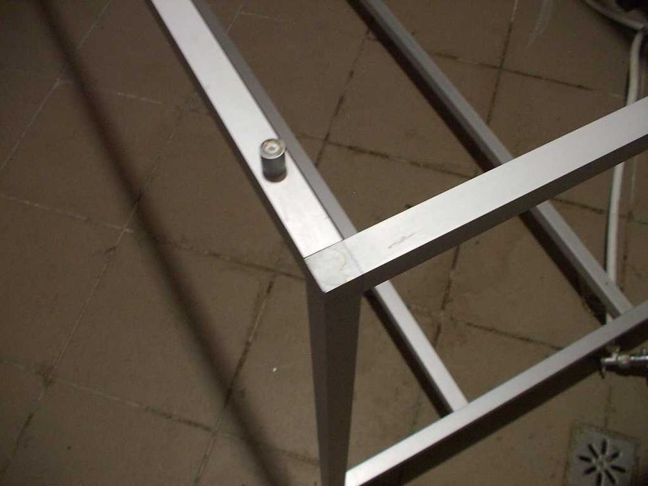 Komplet Stół Ławki Pojemniki Oryginalny Dizajn Alu Drewno 140x80x80