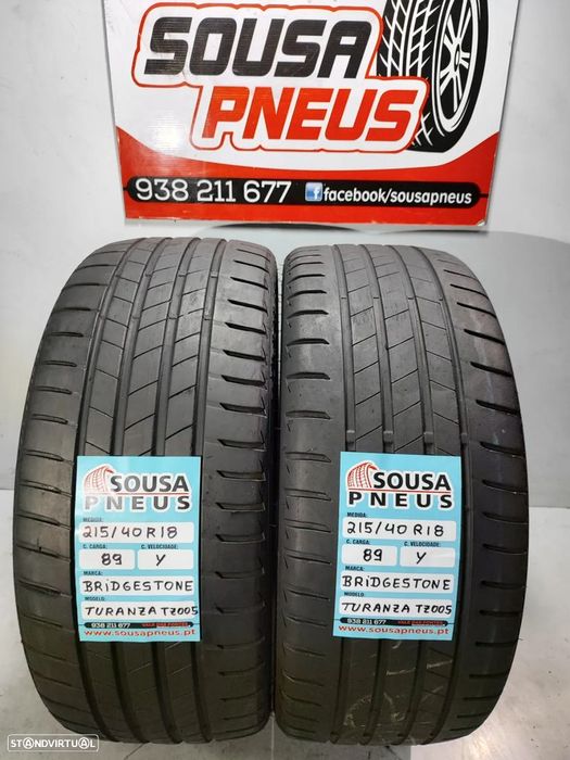 2 pneus semi novos 215-40r18 bridgestone - oferta dos portes