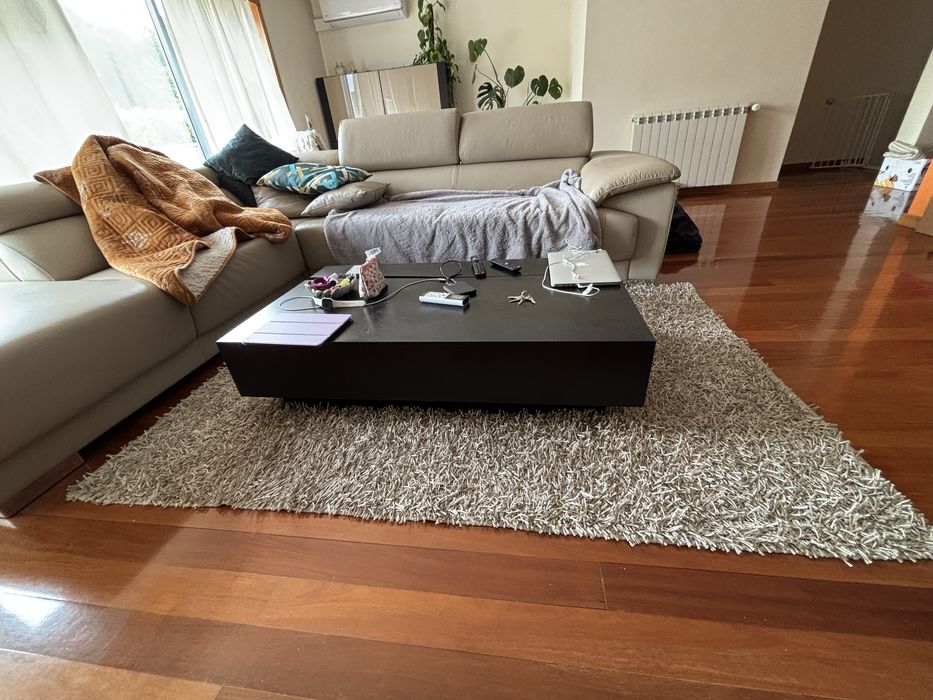 Tapete de sala cinzento 204x140