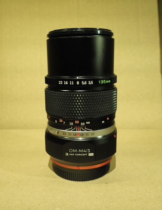 Olympus OM 135mm f3.5 plus adapter