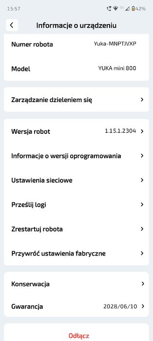 Sprzedam robot koszący yuka 800