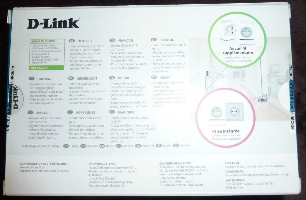 PowerLine D-Link AV500 HD Starter Kit DHP-P509AV