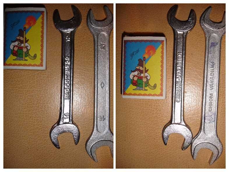 КЛЮЧІ гайкові ріжкові прямі від 5,5 до 14. НОВІ. Раритет USSR. Міцні.