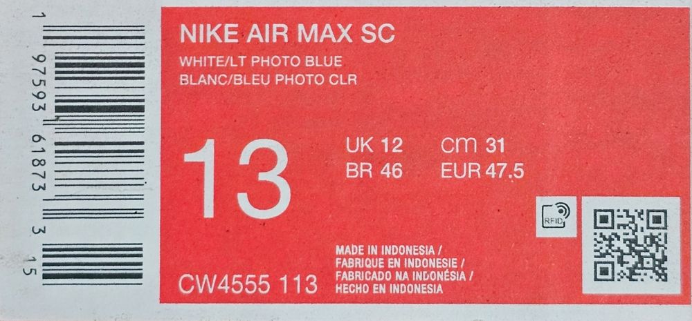 Buty Nike Air Max SC 47.5/31/13 Nowe