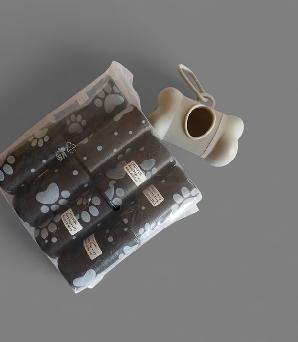 Набір гігієнічних пакетів для прибирання фекалій за собакою з диспенсе