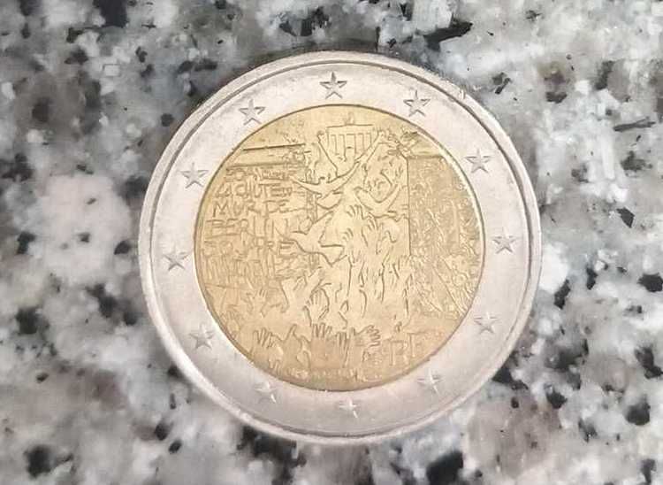 Moeda 2 euros 2€ 30 anos da queda do Muro de Berlim 2019 Alemanha