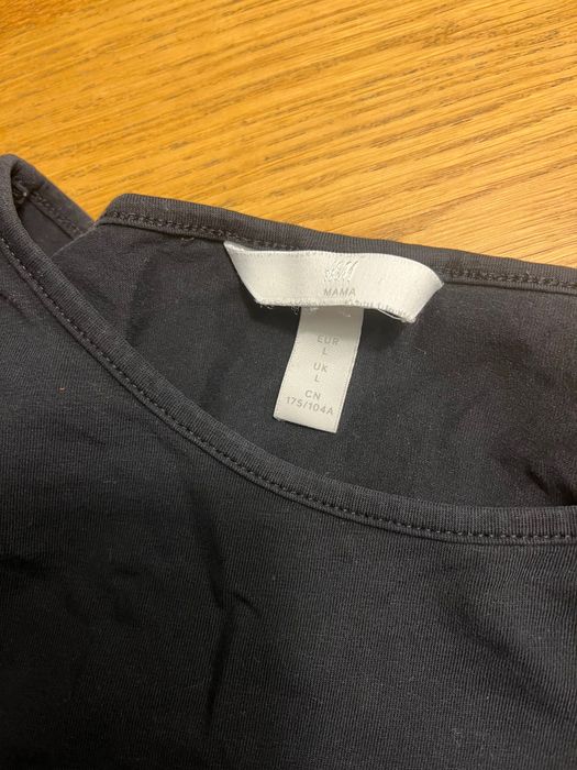 Czarna sukienka ciążowa plus dwie bluzki H&M