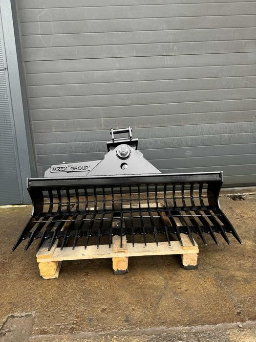 Łyżka skarpowa ażurowa, grabie hydrauliczne 120cm 1,5-2,5t