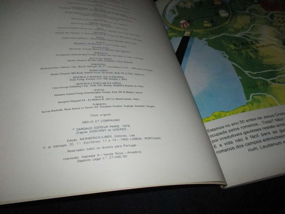 Livro Obélix e Companhia 1ª edição Meribérica capa mole