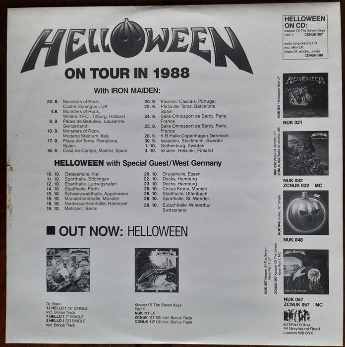 Vinil / Lp - Helloween -álbum Keeper of the Seven Keys Part 2 de 1988