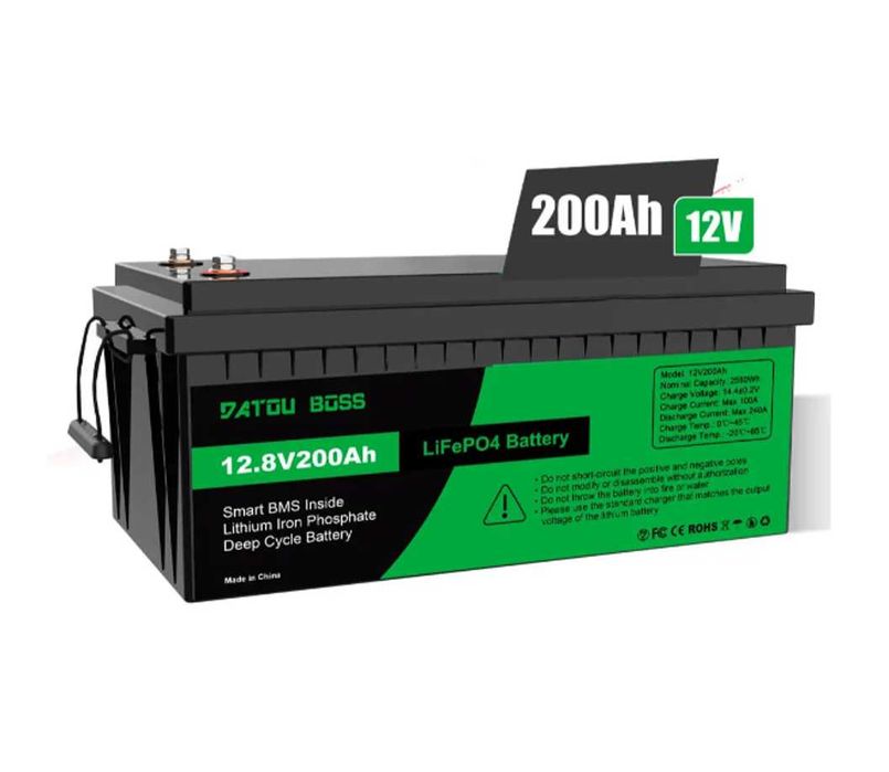 Літій-залізо-фосф акумулятор 200Ah Datouboss LiFePO4 батарея 12.8V BMS