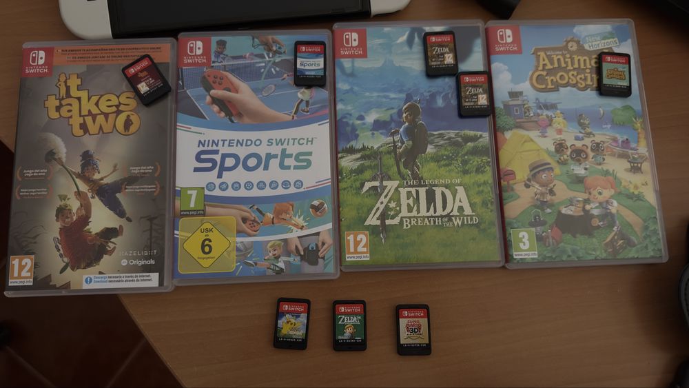 Nintendo Switch OLED Branca + 7 Jogos + Muitos Acessórios – Excelente Estado