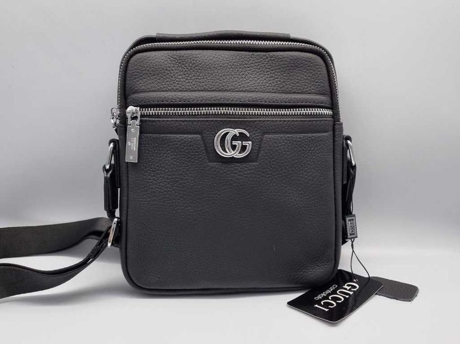 чоловіча шкіряна сумка через плече