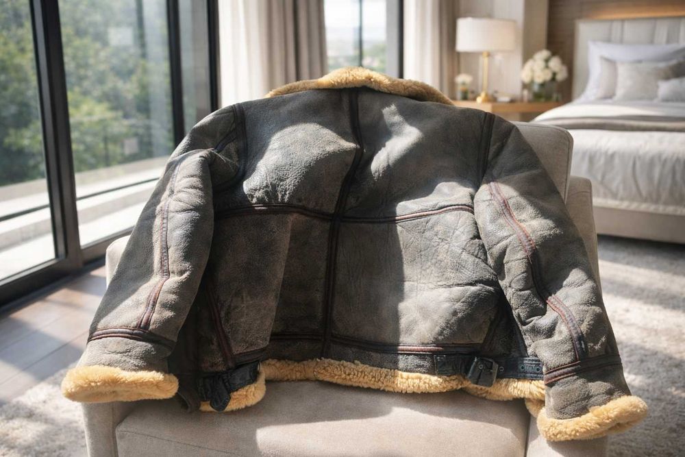 Casaco de Couro Aviador II Guerra Mundial – Réplica Oficial