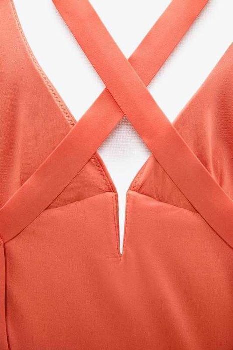 Купальник із перехрещеними ззаду бретелями від zara, розмір м