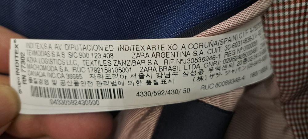 Garnitur granatowy rozm. 50 wełna