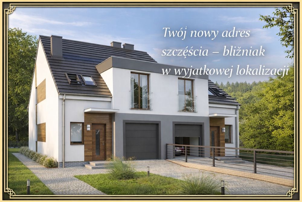 Dom bliźniak 107 m², działka 5 arów, garaż – Gęsiniec