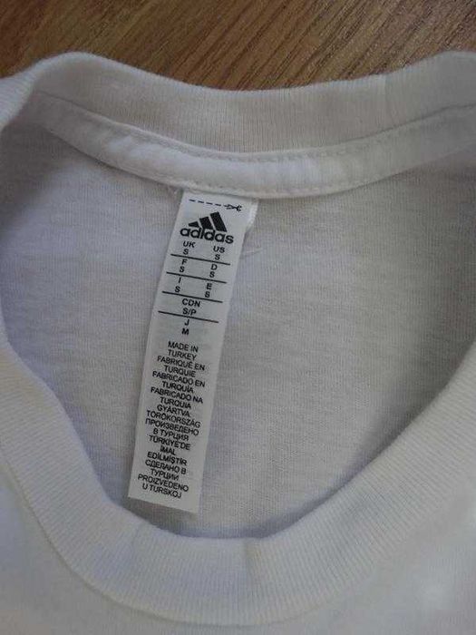 Футболка біла з малюнком ТМ Adidas розмір S/XS