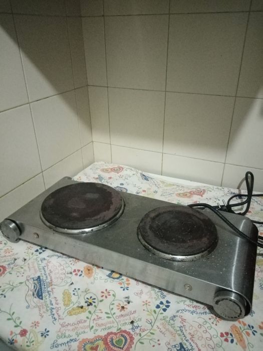 Fogão Elétrico Cinza