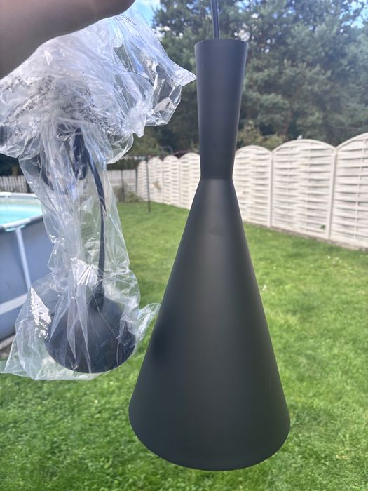 Lampa industrialna loft miedź czarna vintage retro