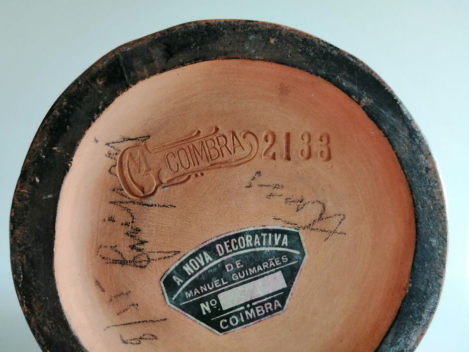 Vaso / jarra / pote antigo em faiança