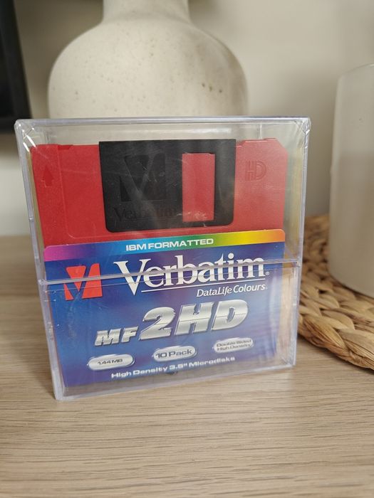 Dyskietki Verbatim MF2HD nowe box folia