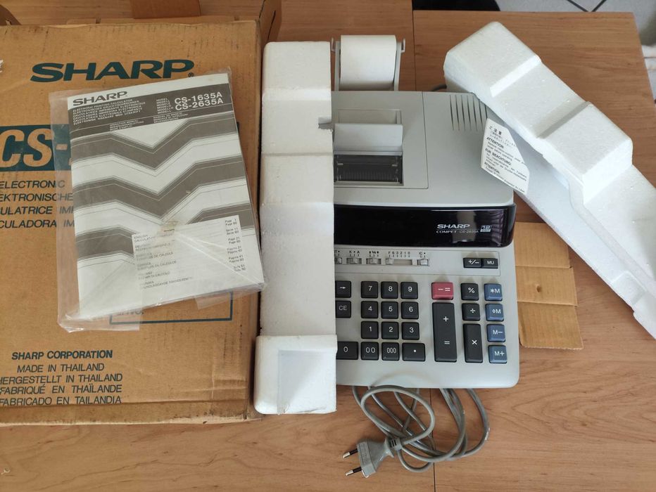 Calculadora com Impressora Sharp Compet CS-2635A (Como Nova / Na Caixa)