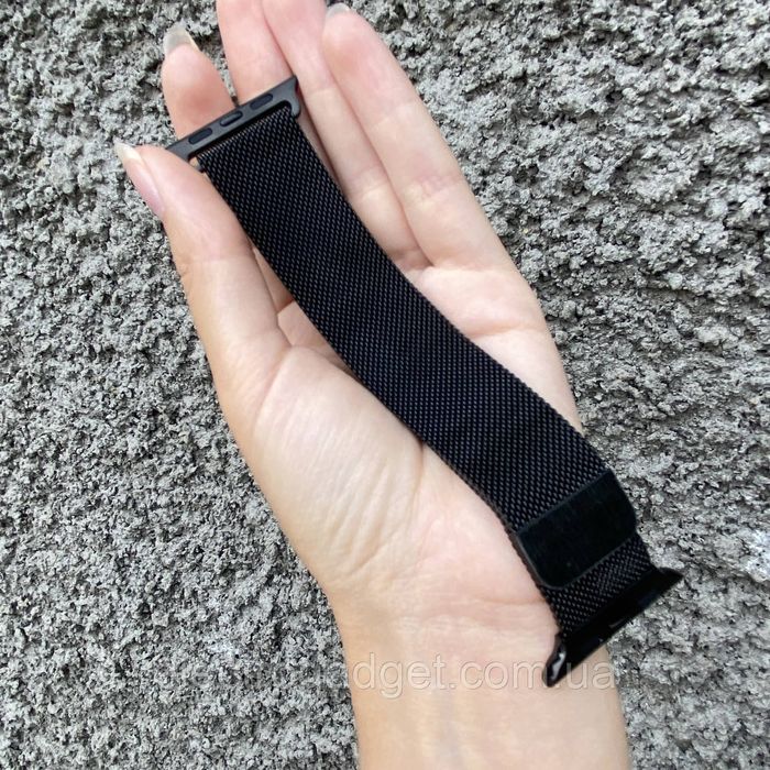 Ремінець металевий Milanese Loop Black міланська петля браслет