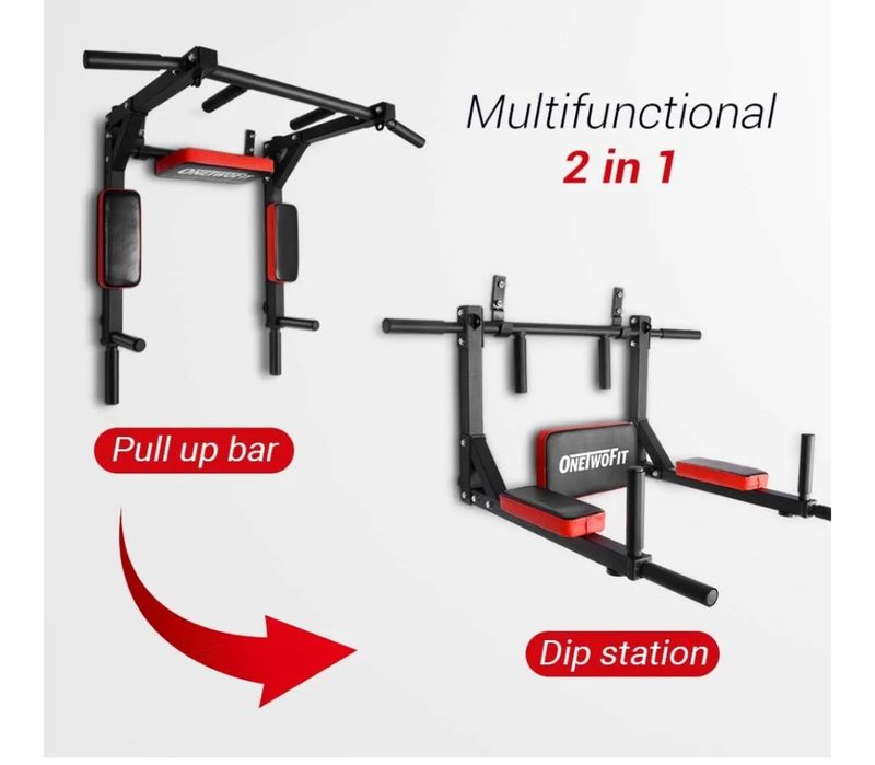 Barra 2 em 1 - Elevações e abdominais