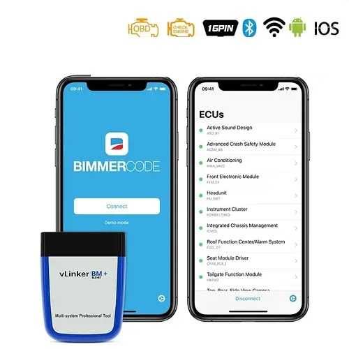 Диагностический сканер OBD2 VGate vLinker BM  Bimmercode