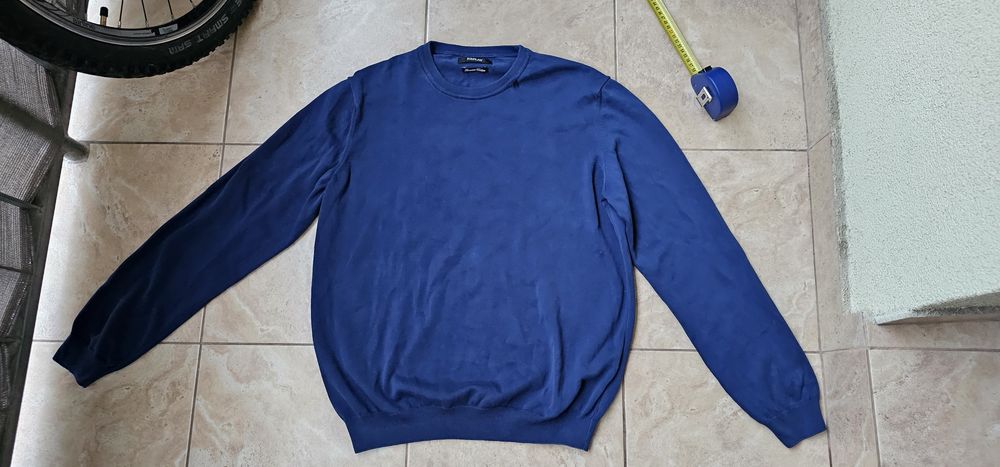 Replay sweter męski rozmiar L niebieski wymiary na zdjęciach