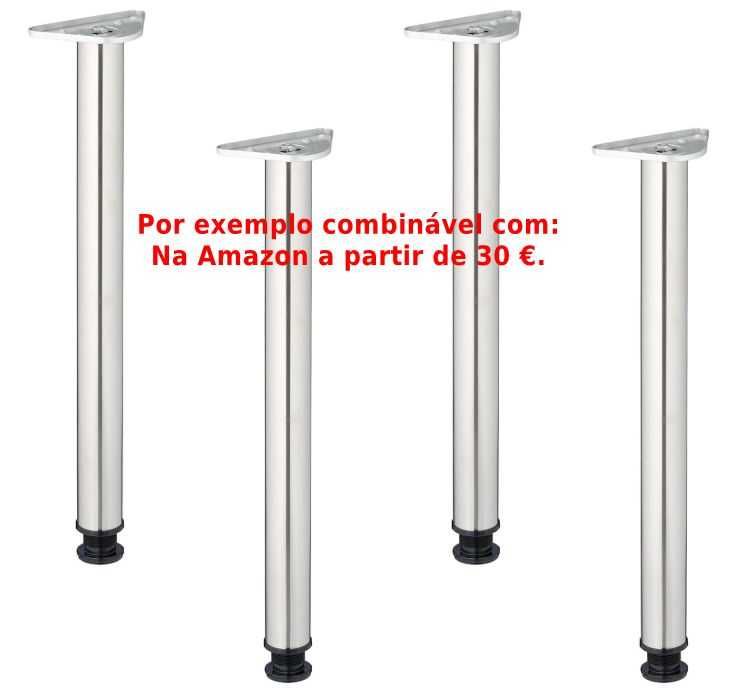 Tampo de mesa redondo em faia maciça. Ø 131 cm, espessura 4 cm. NOVO.64751819741442124