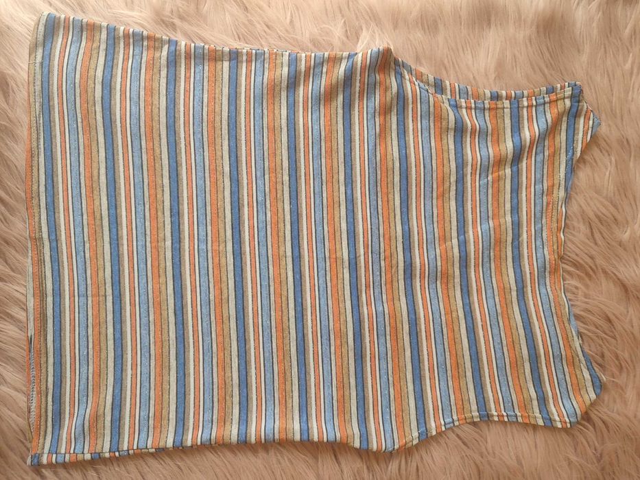 Bluzka dziewczęca w paski bez rękawów kolorowa