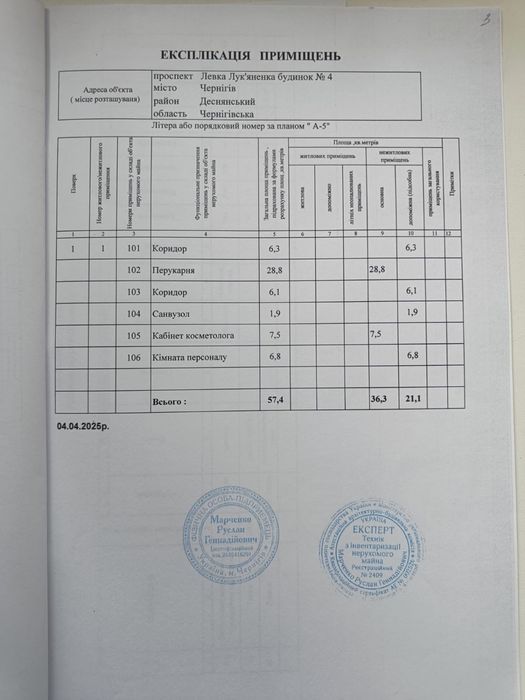 Продаж приміщення перукарні