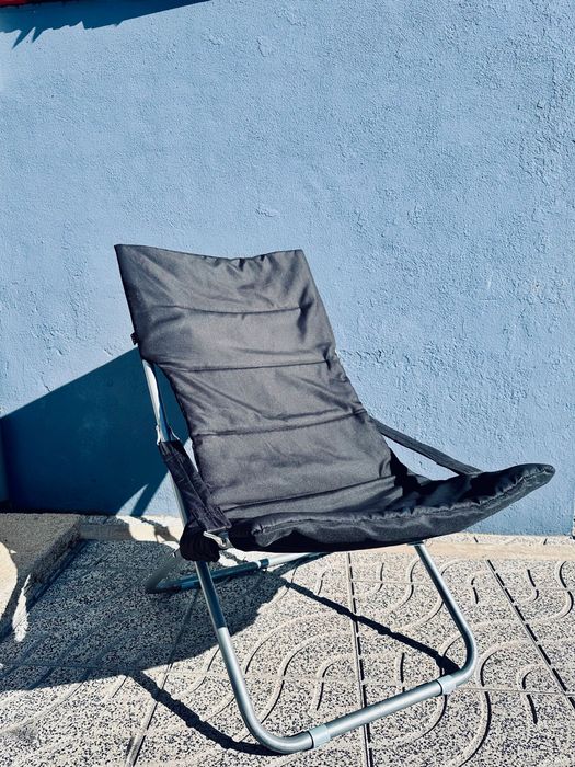 Conjunto de 2 Cadeiras Dobráveis de Exterior / Jardim / Praia – Acolchoadas