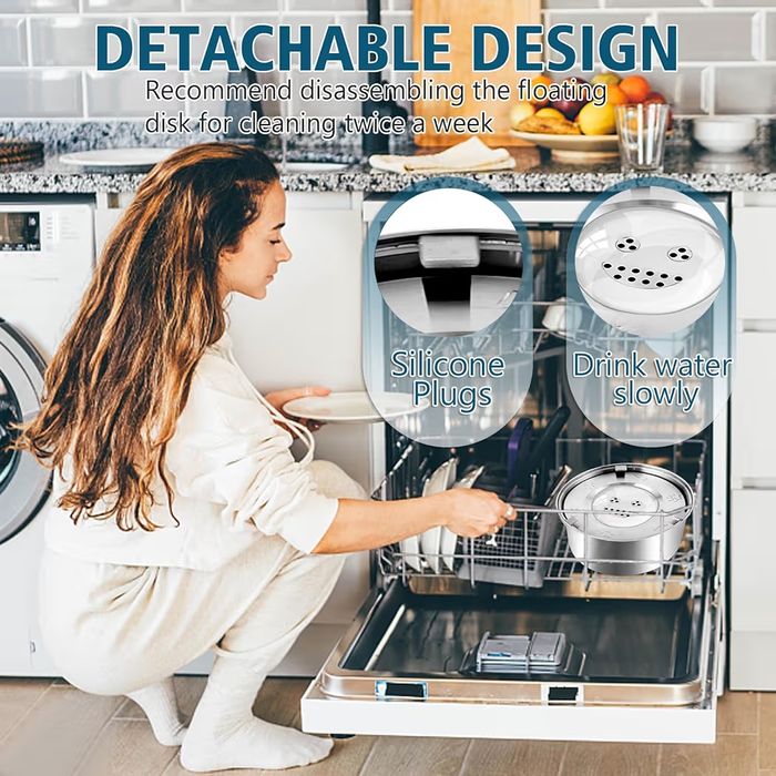 Bebedor anti-gotejamento, 3 L Bebedor anti-salpicos cão, bebedor cão g