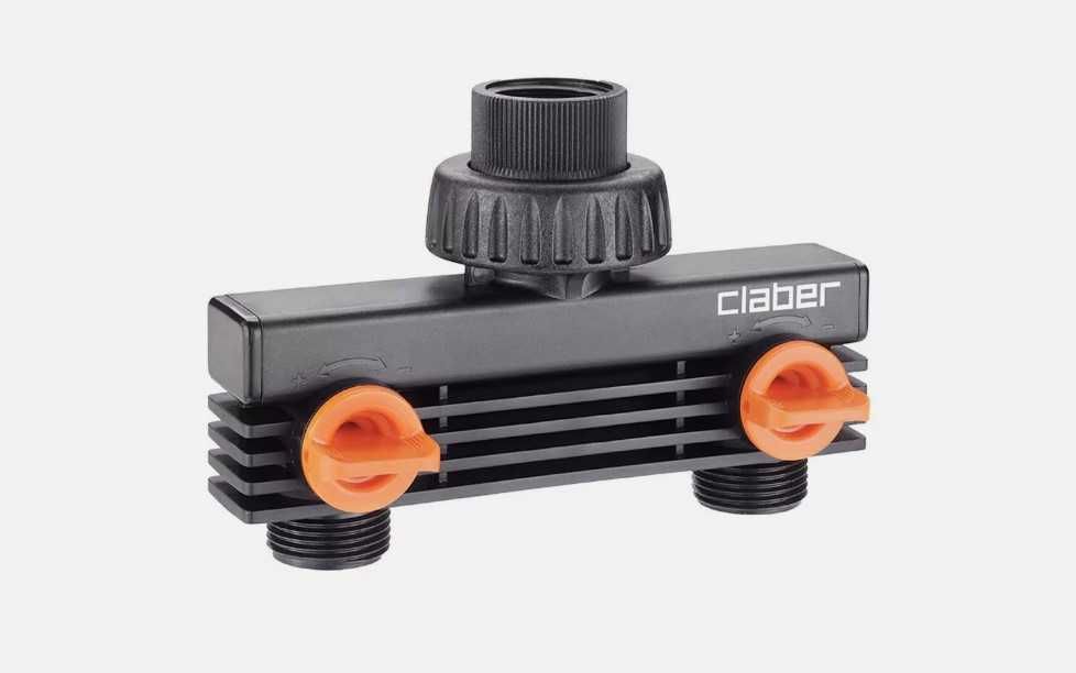 Repartidor 2 torneiras 3/4F + rosca 3/4M 8589 Claber
