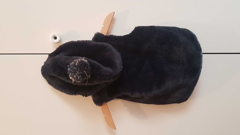 Colete pêlo com capuz azul Kiabi