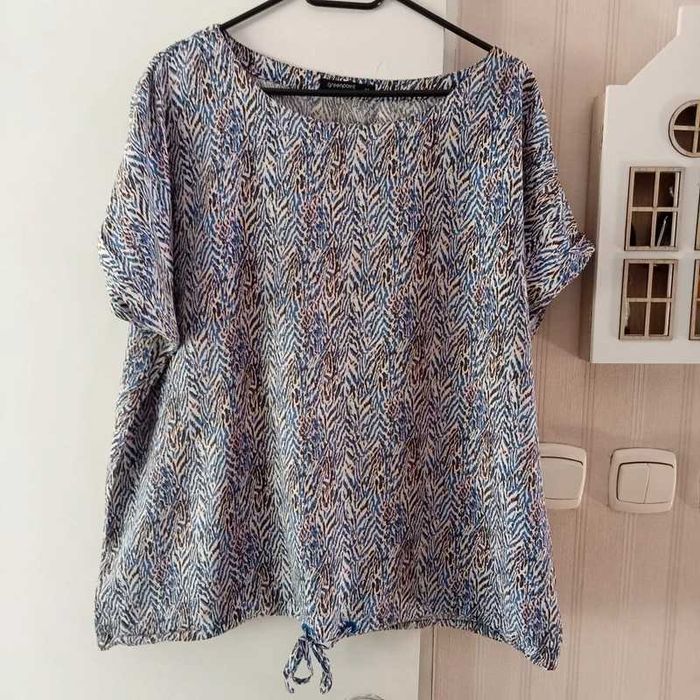Bluzka damska Greenpoint XXL – lekka, wiskozowa, elegancki wzór